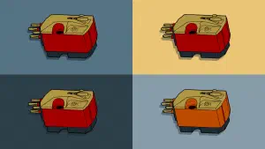 Der Tonabnehmer des Plattenspielers